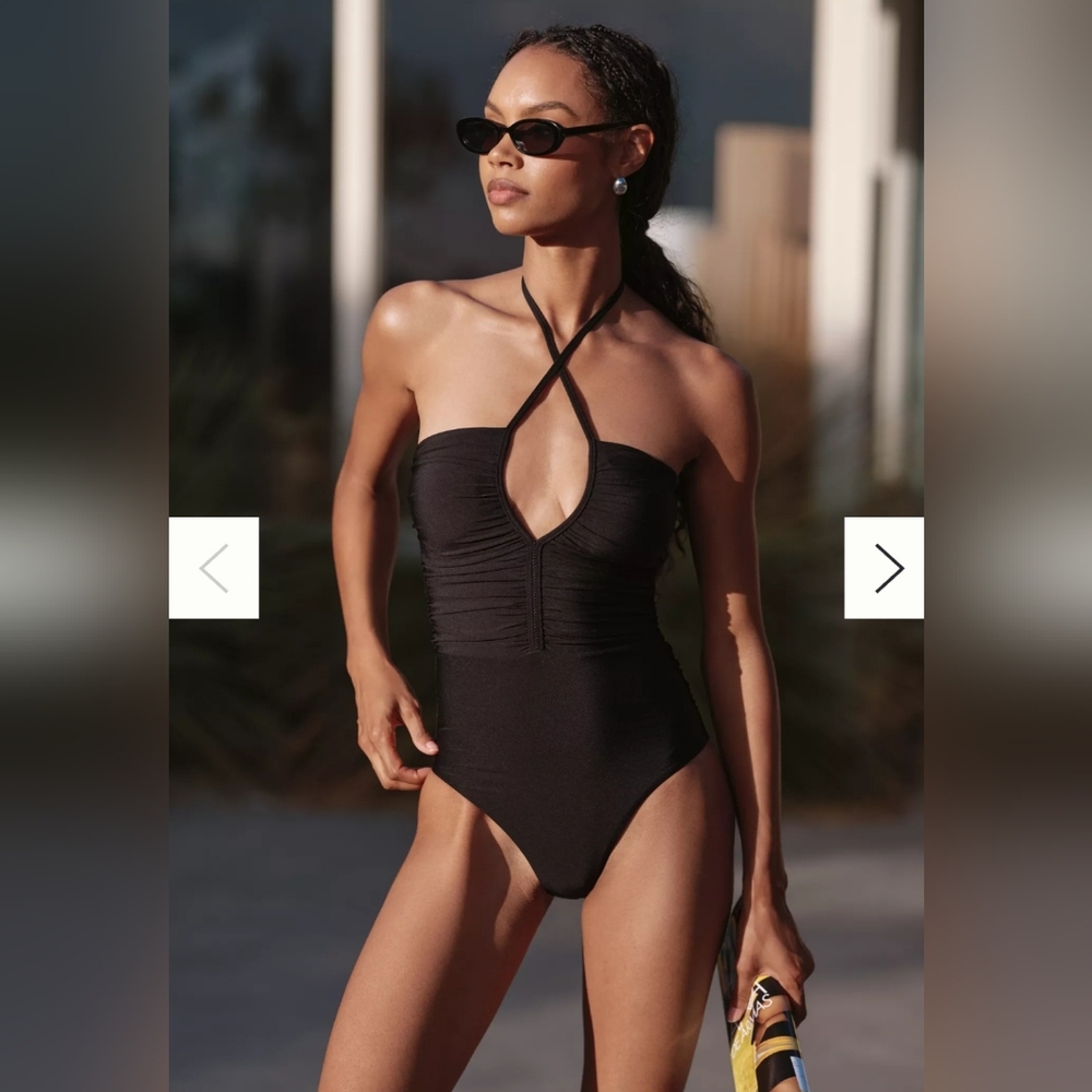 NWT PQ SWIM Josie Halter One-Piece Swimsuit